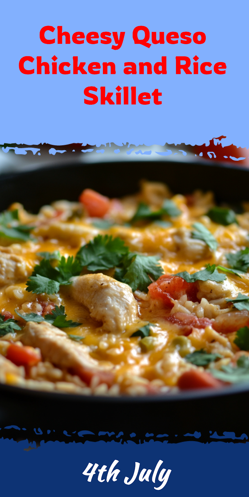 Queso Chicken and Rice Skillet
