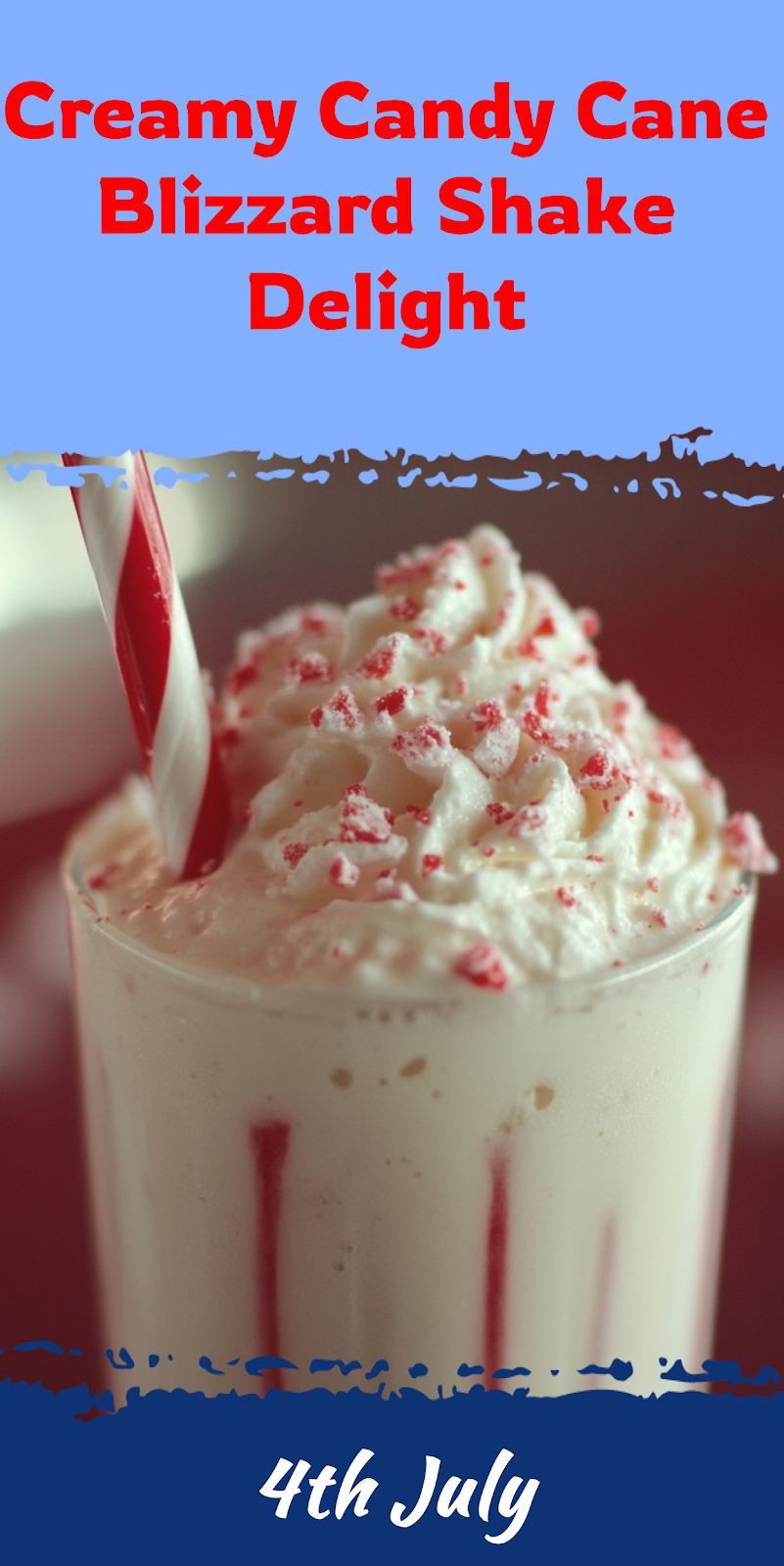 Candy Cane Blizzard Shake