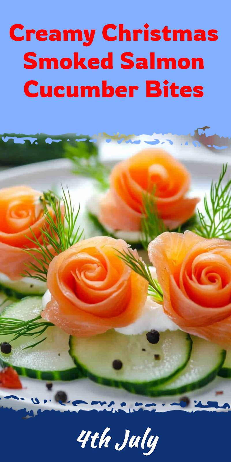 Christmas Smoked Salmon Cucumber Bites