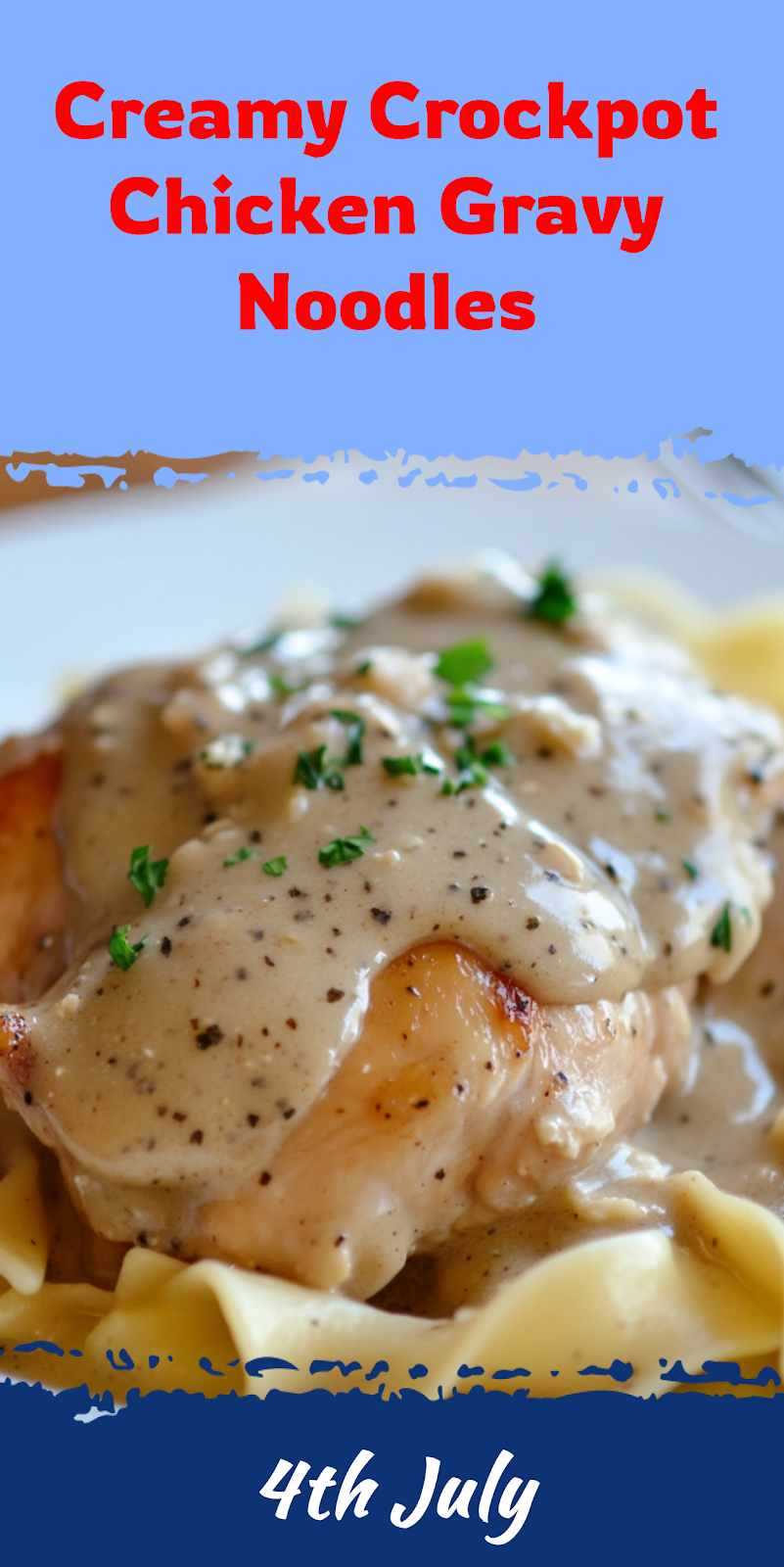 Crockpot Chicken with Gravy Noodles