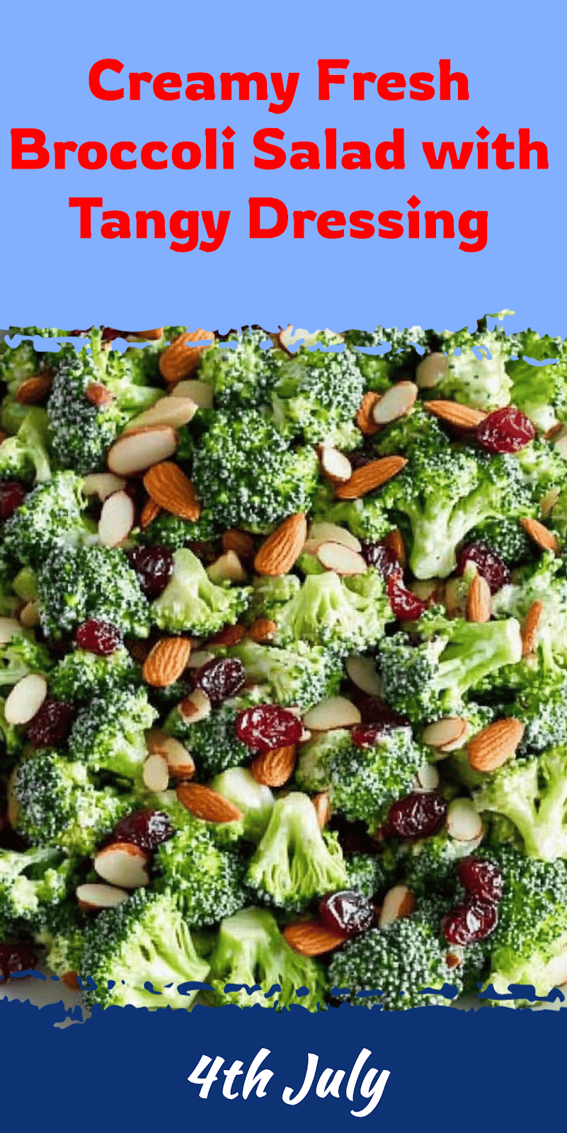 Fresh Broccoli Salad with Tangy Dressing