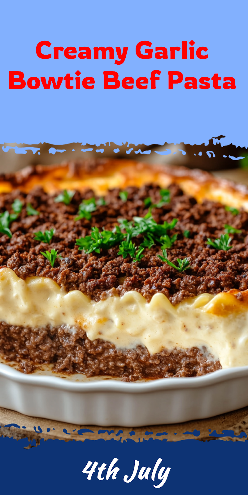 Creamy Bowtie Beef Pasta