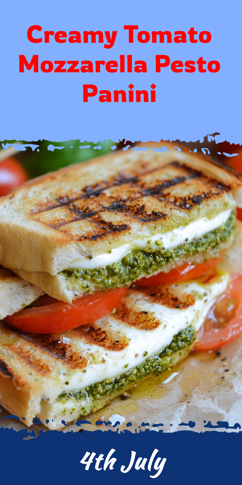 Tomato Mozzarella Pesto Panini