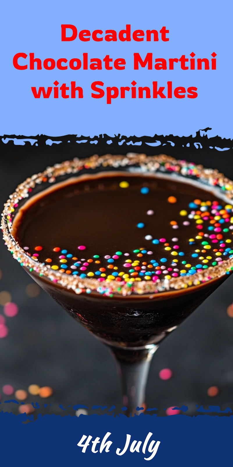 Chocolate Martini with Sprinkles