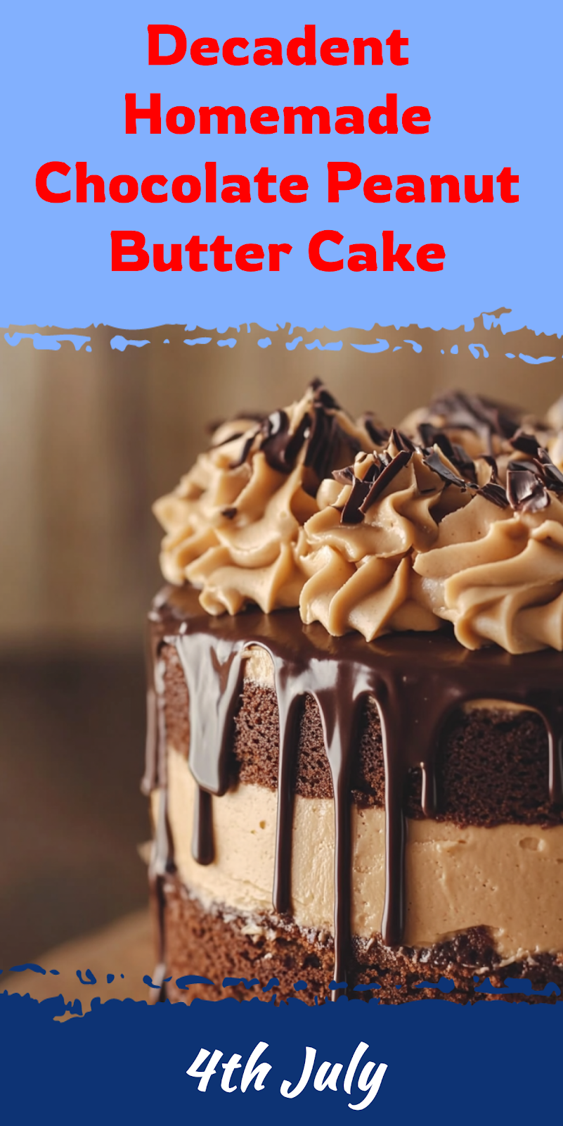 Homemade Chocolate Peanut Butter Cake