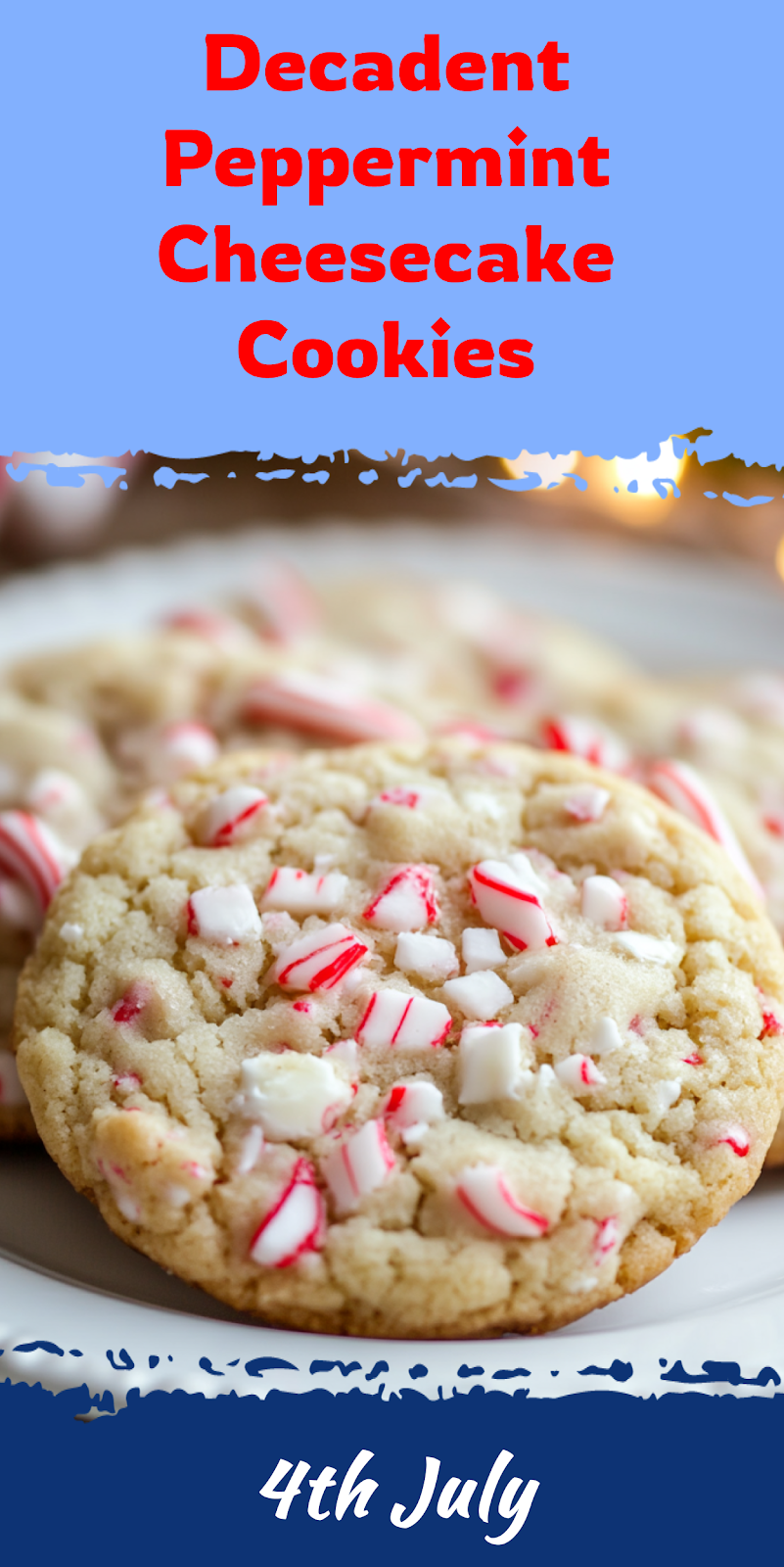 Peppermint Cheesecake Cookies