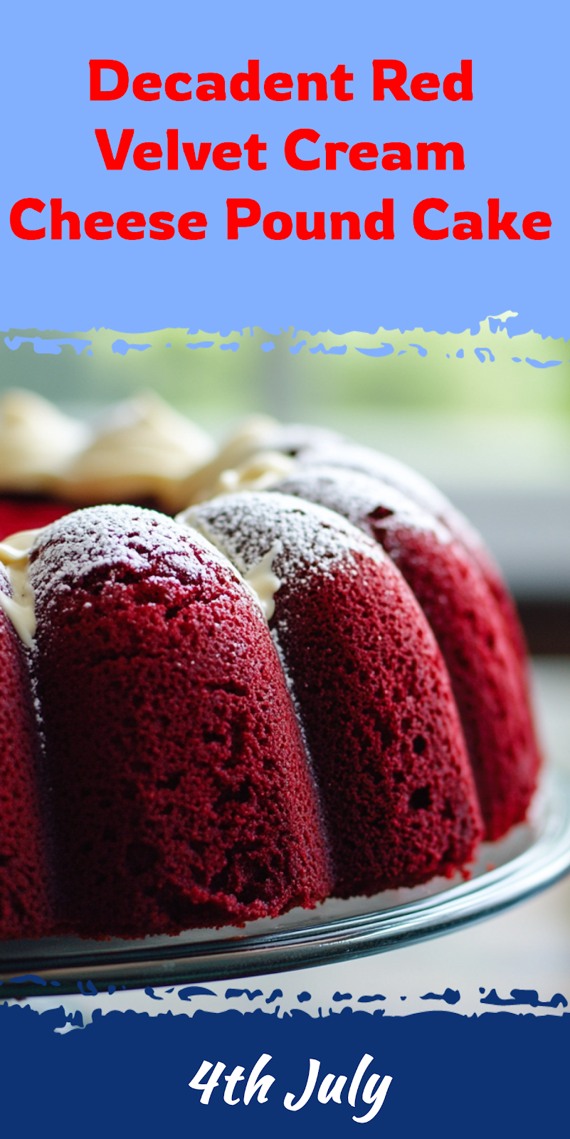 Red Velvet Cream Cheese Pound Cake