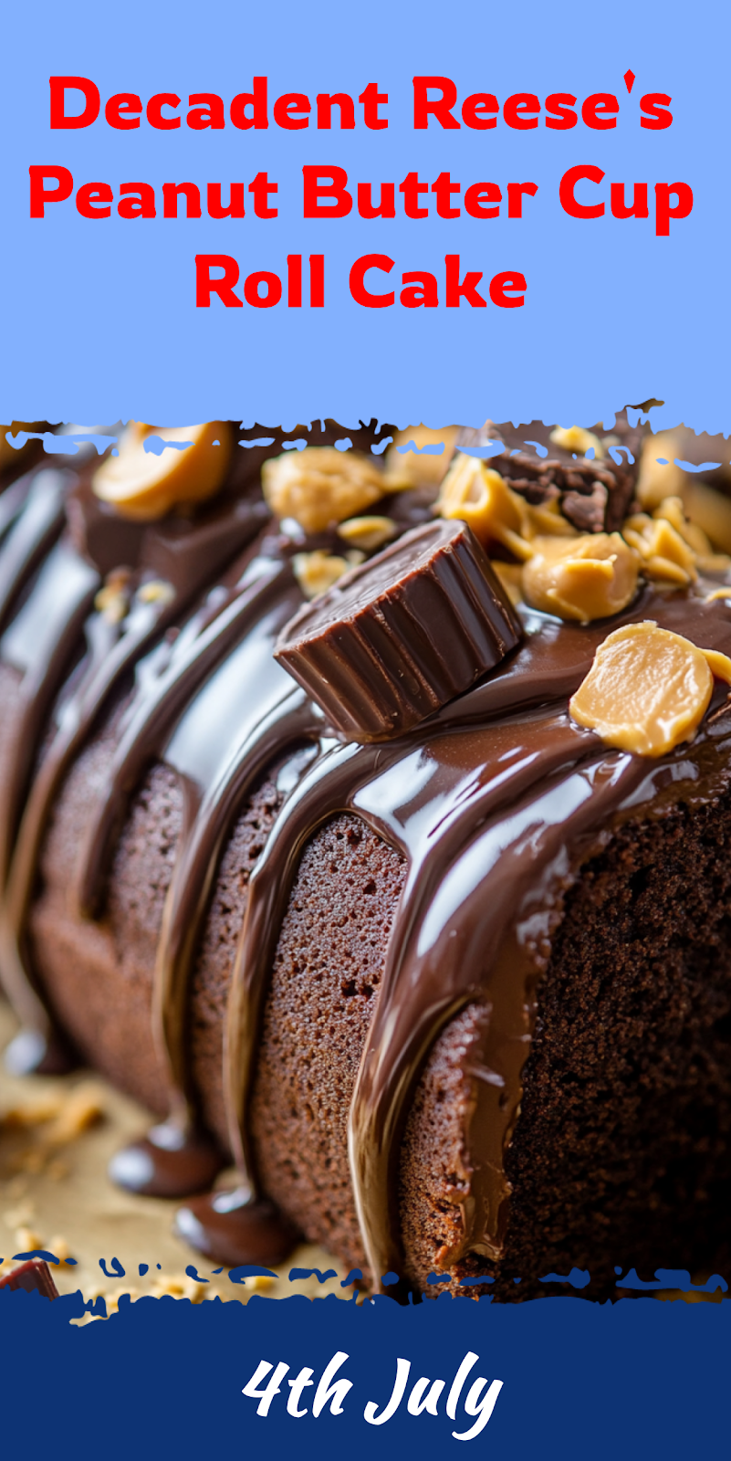 Reese's Peanut Butter Cup Roll Cake