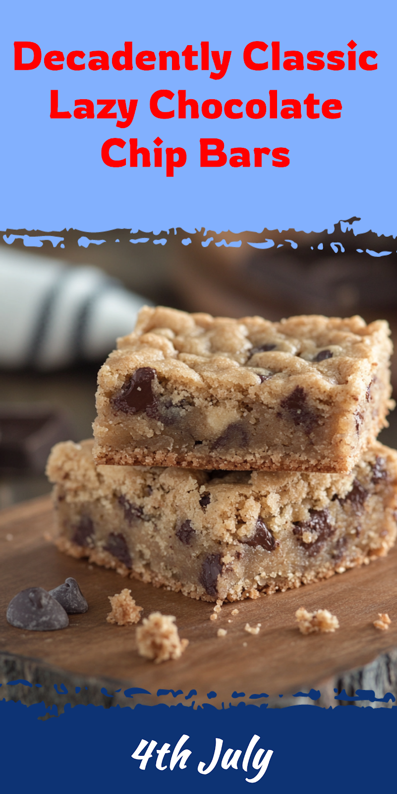 Classic Lazy Chocolate Chip Bars