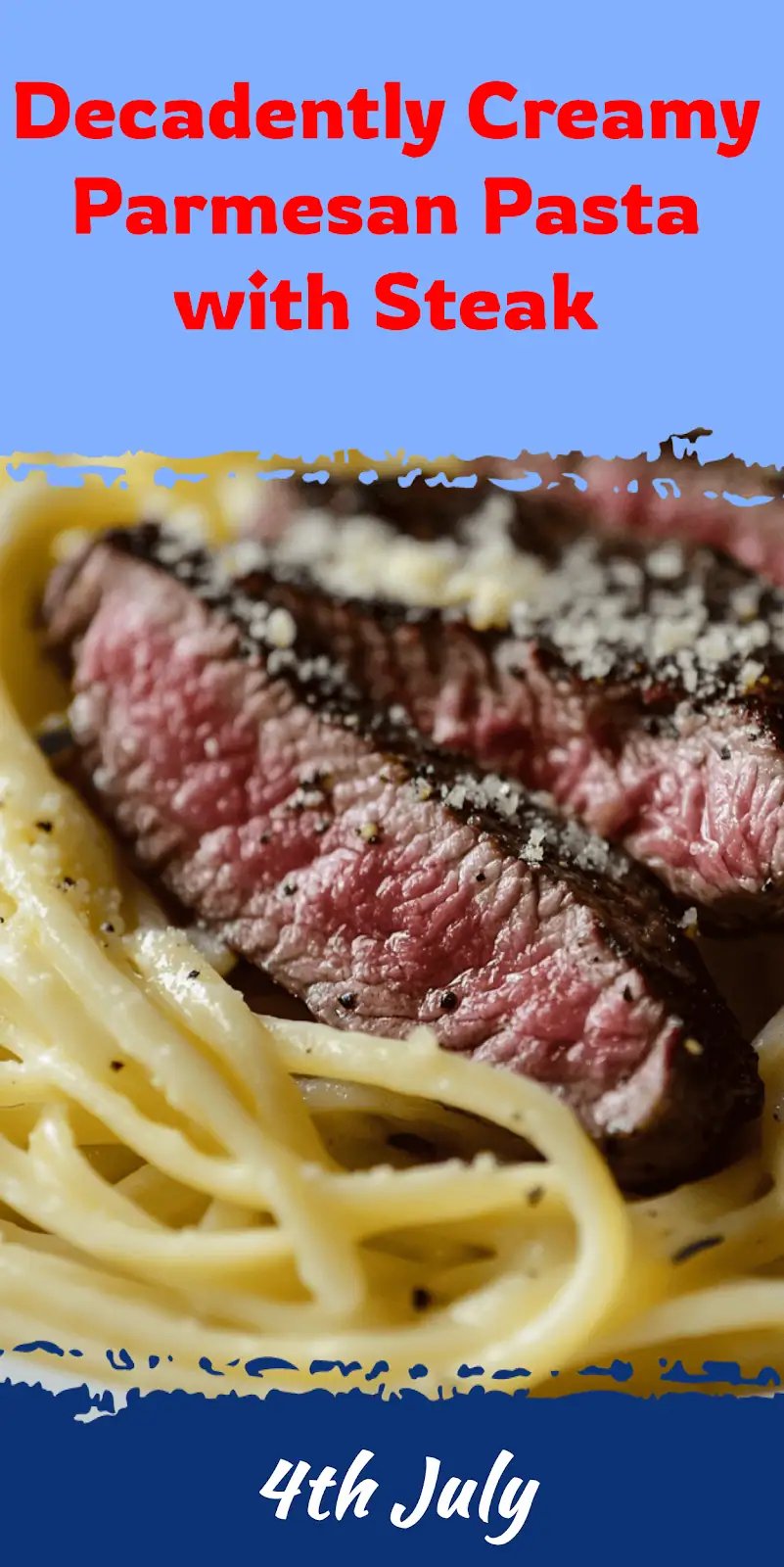 Creamy Parmesan Pasta with Steak