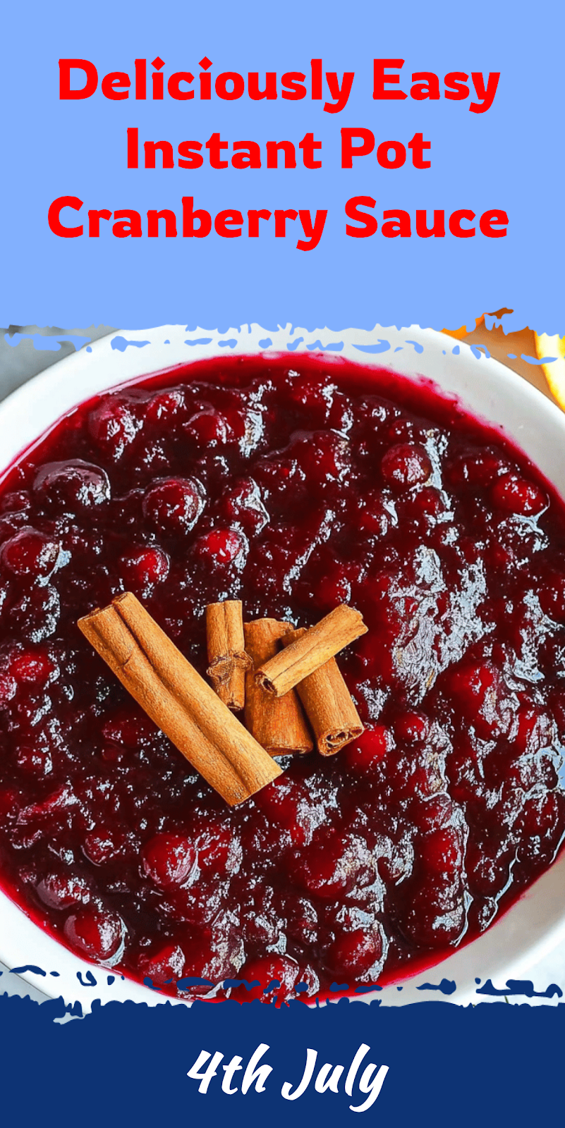 Instant Pot Homemade Cranberry Sauce Recipe