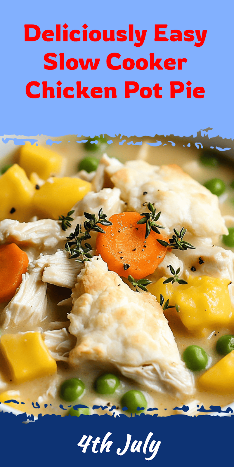 Easy Slow Cooker Chicken Pot Pie Recipe