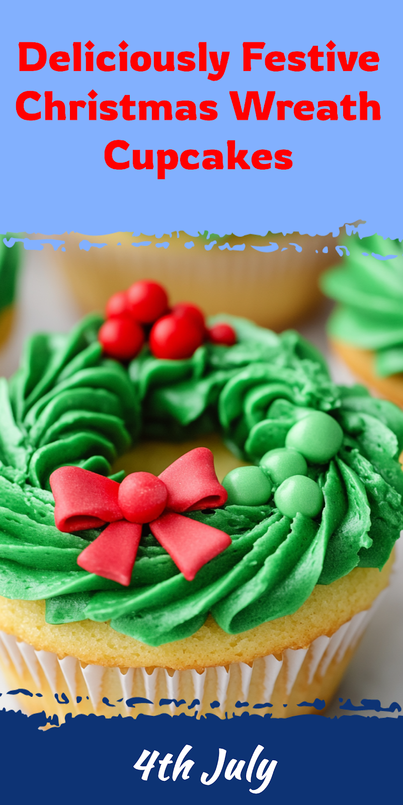 Christmas Wreath Cupcakes