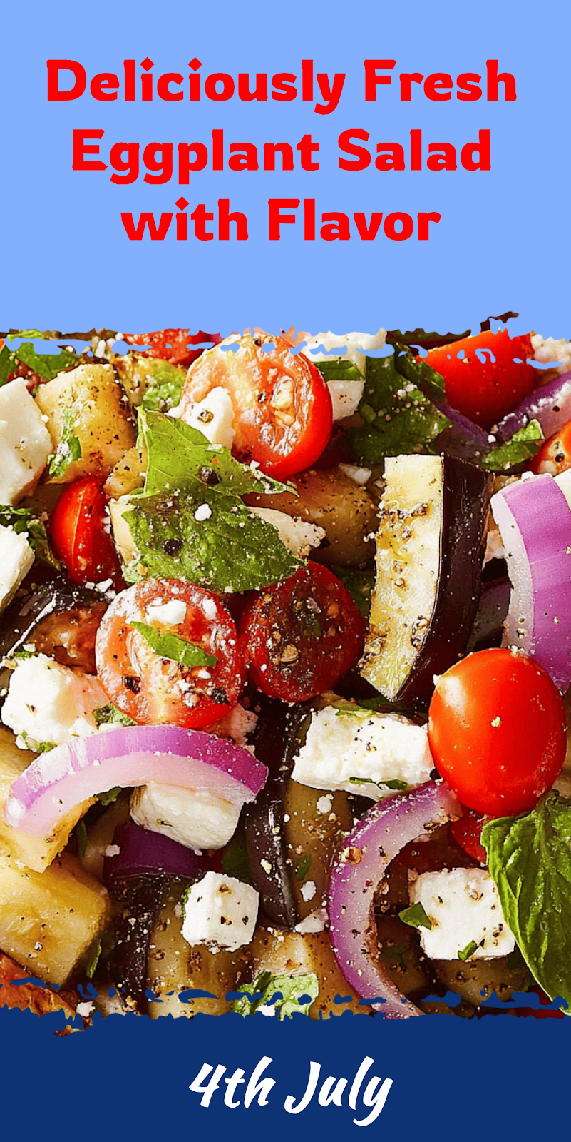 Eggplant Salad with Fresh Ingredients and Flavor