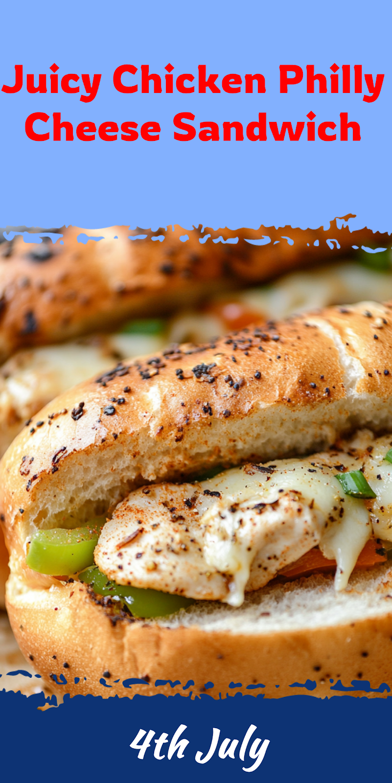 Chicken Philly Cheese Sandwich