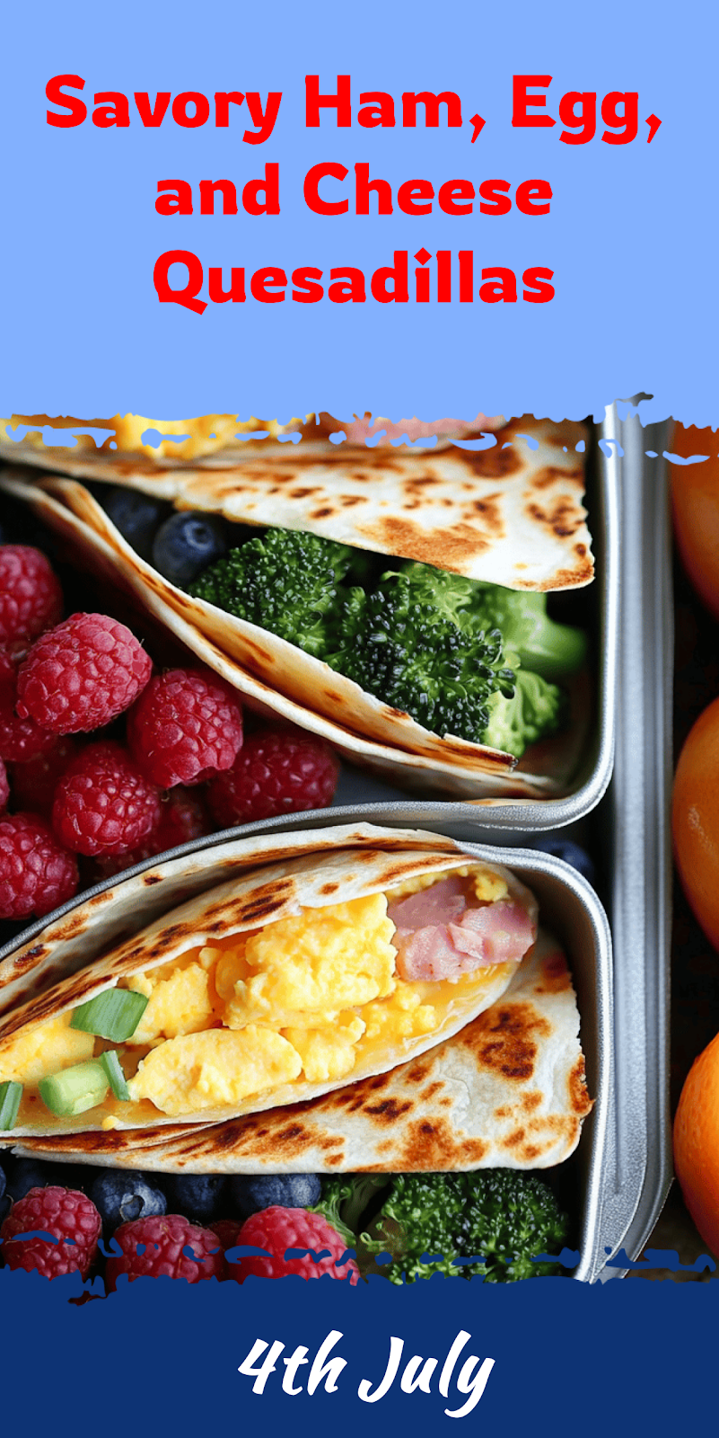 Ham, Egg, and Cheese Breakfast Quesadillas Recipe