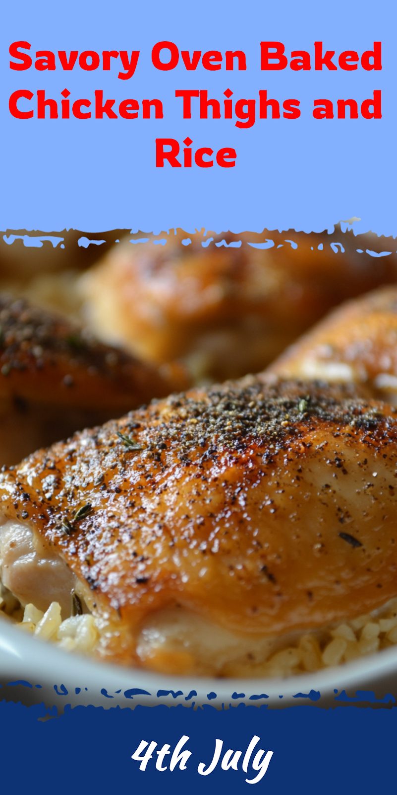 Oven Baked Chicken Thighs and Rice