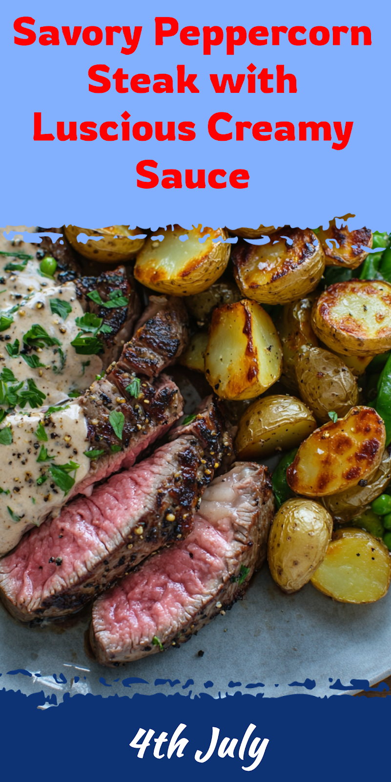 Peppercorn Steak with Creamy Sauce