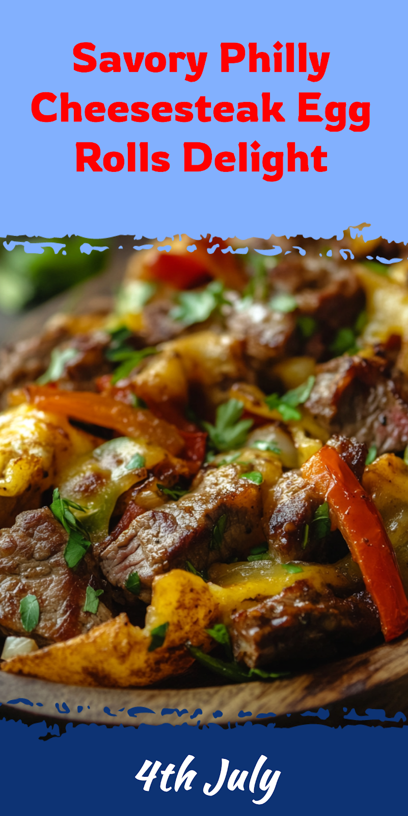 Philly Cheesesteak Egg Rolls