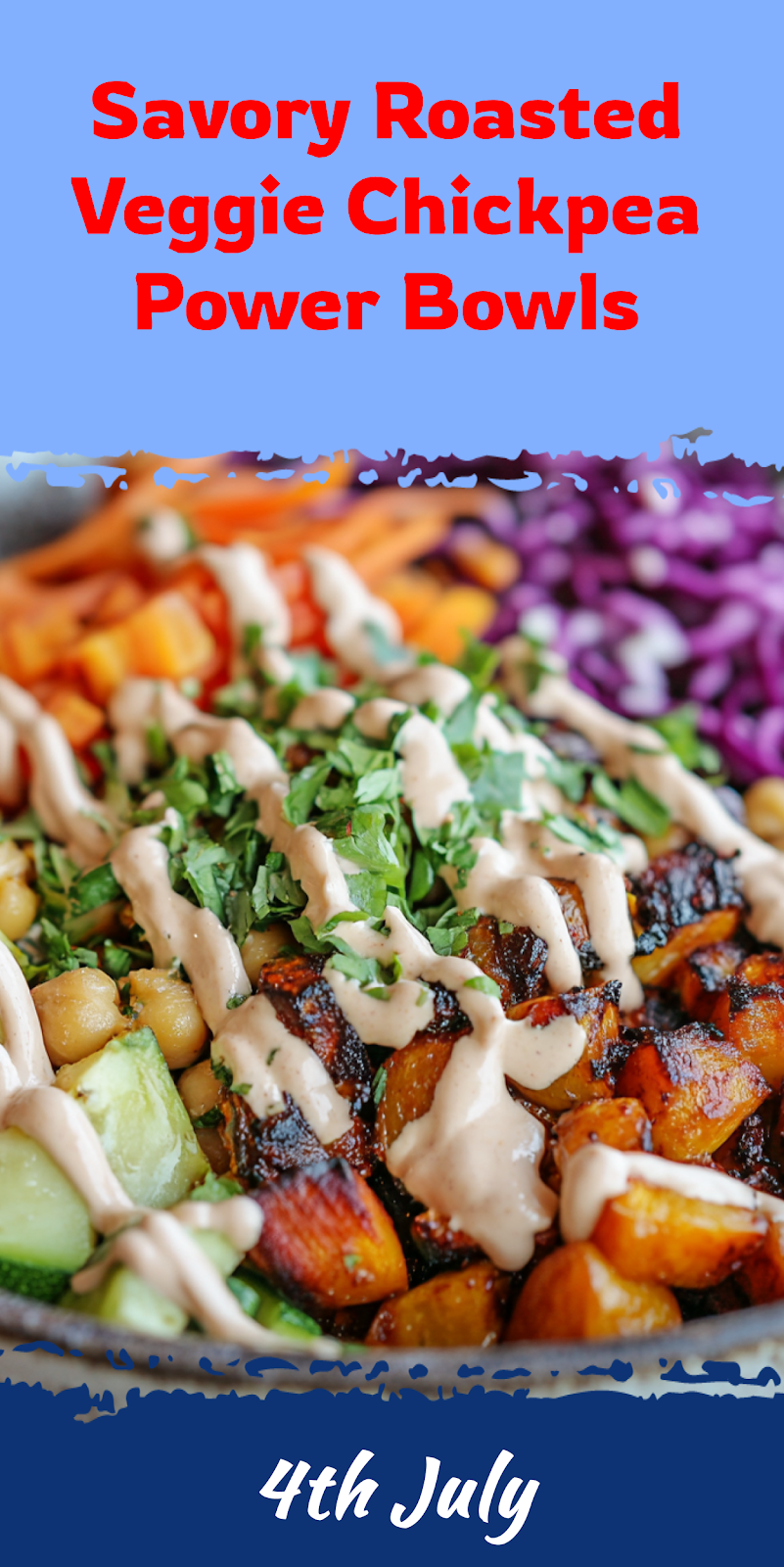 Roasted Veggie Chickpea Bowls