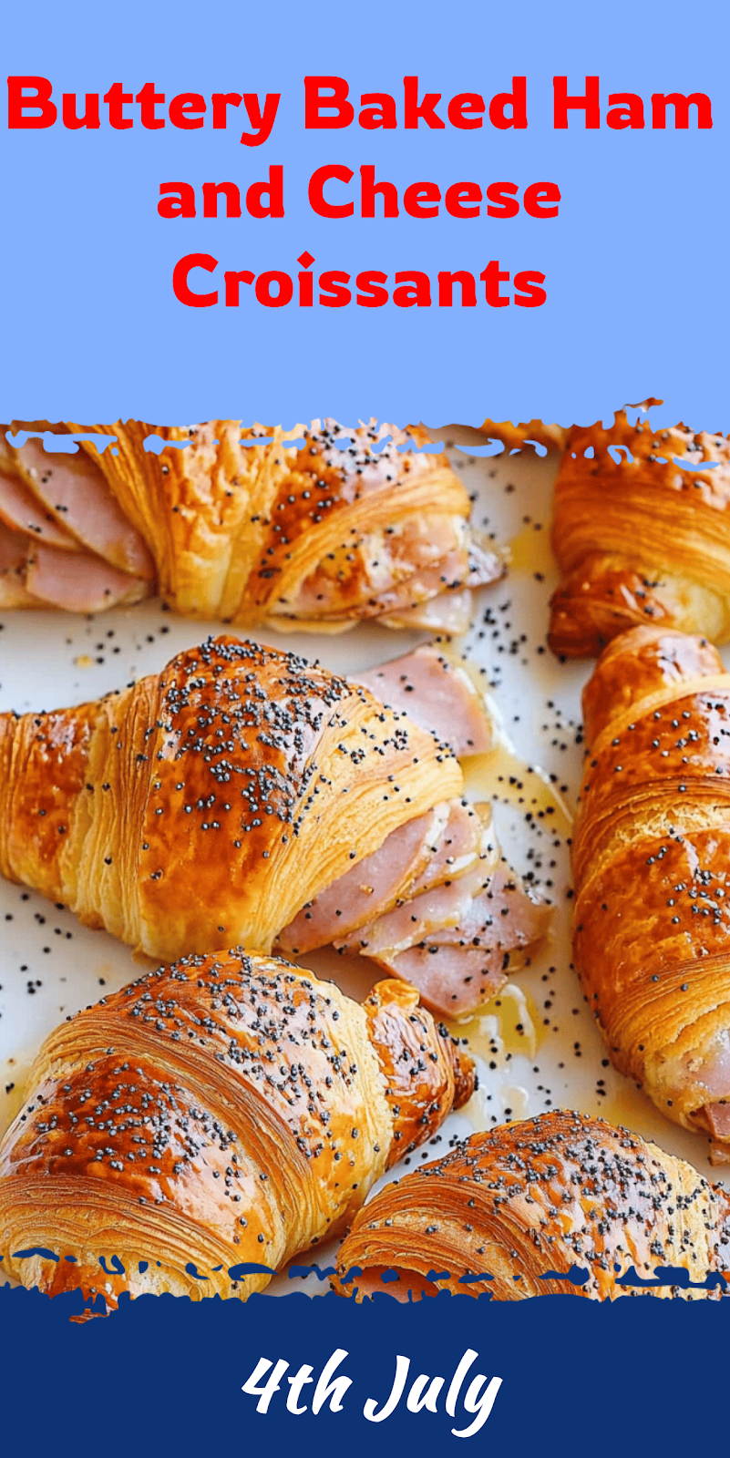 Baked Ham and Cheese Croissants Recipe