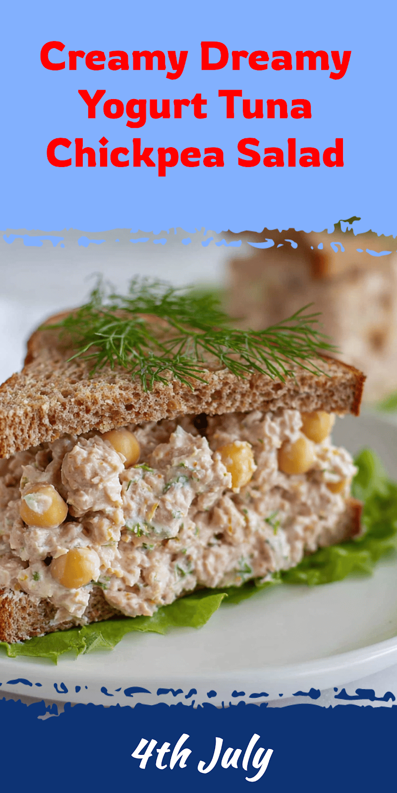 Creamy Yogurt Tuna Salad with Chickpeas and Dill