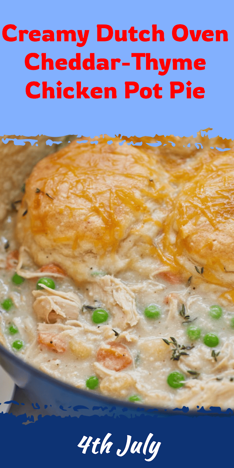 Dutch Oven Cheddar-Thyme Chicken Pot Pie