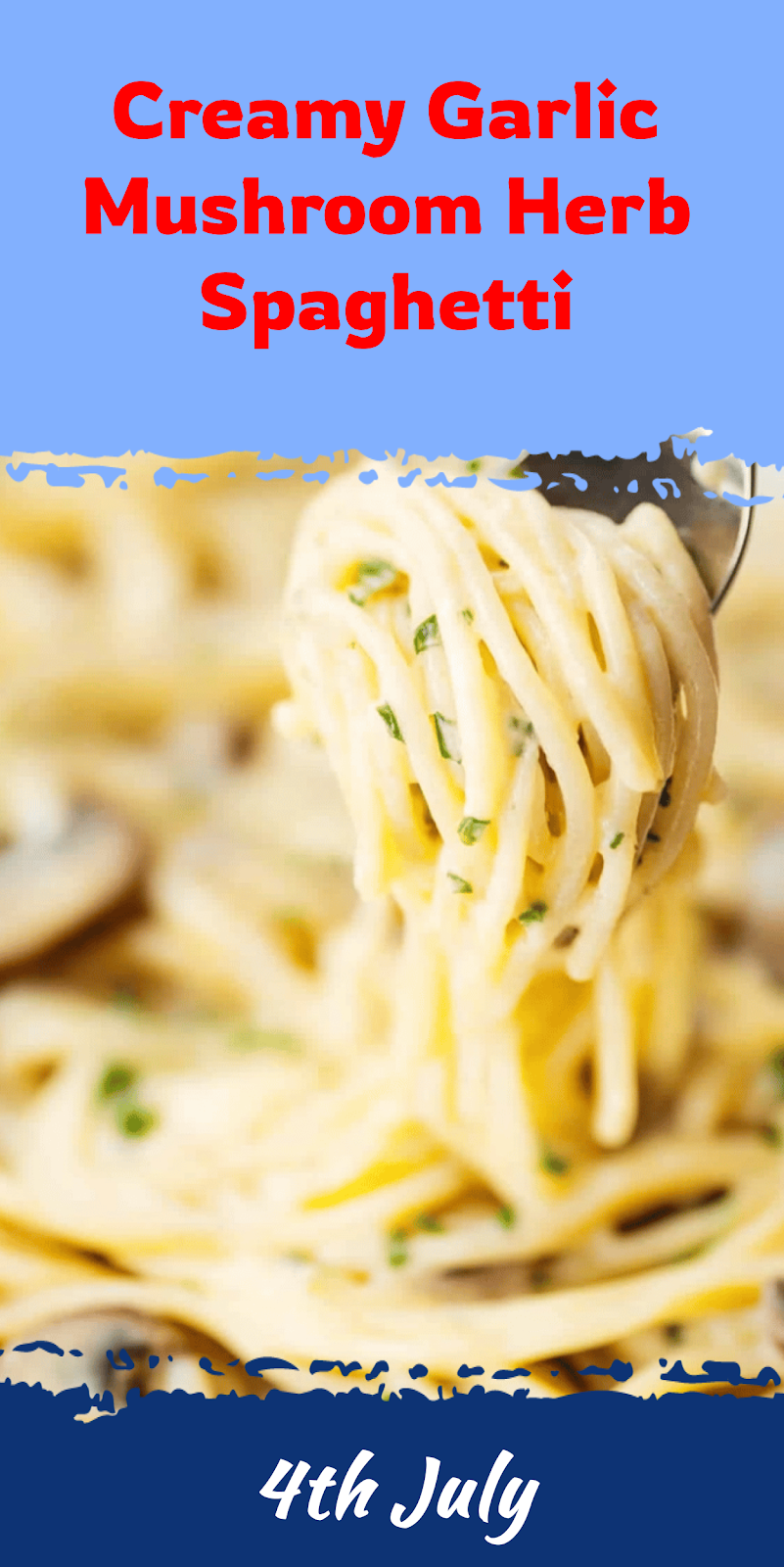 Creamy Mushroom Herb Spaghetti Recipe