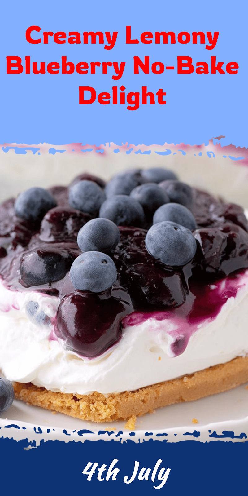 Lemony Blueberry No-Bake Delight