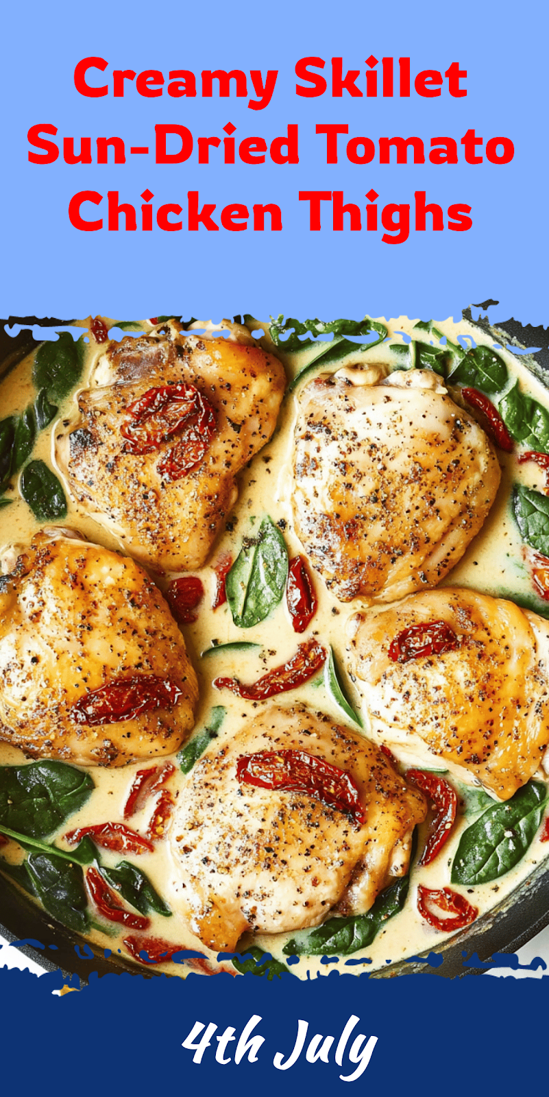 Skillet Sun-Dried Tomato Chicken Thighs Recipe