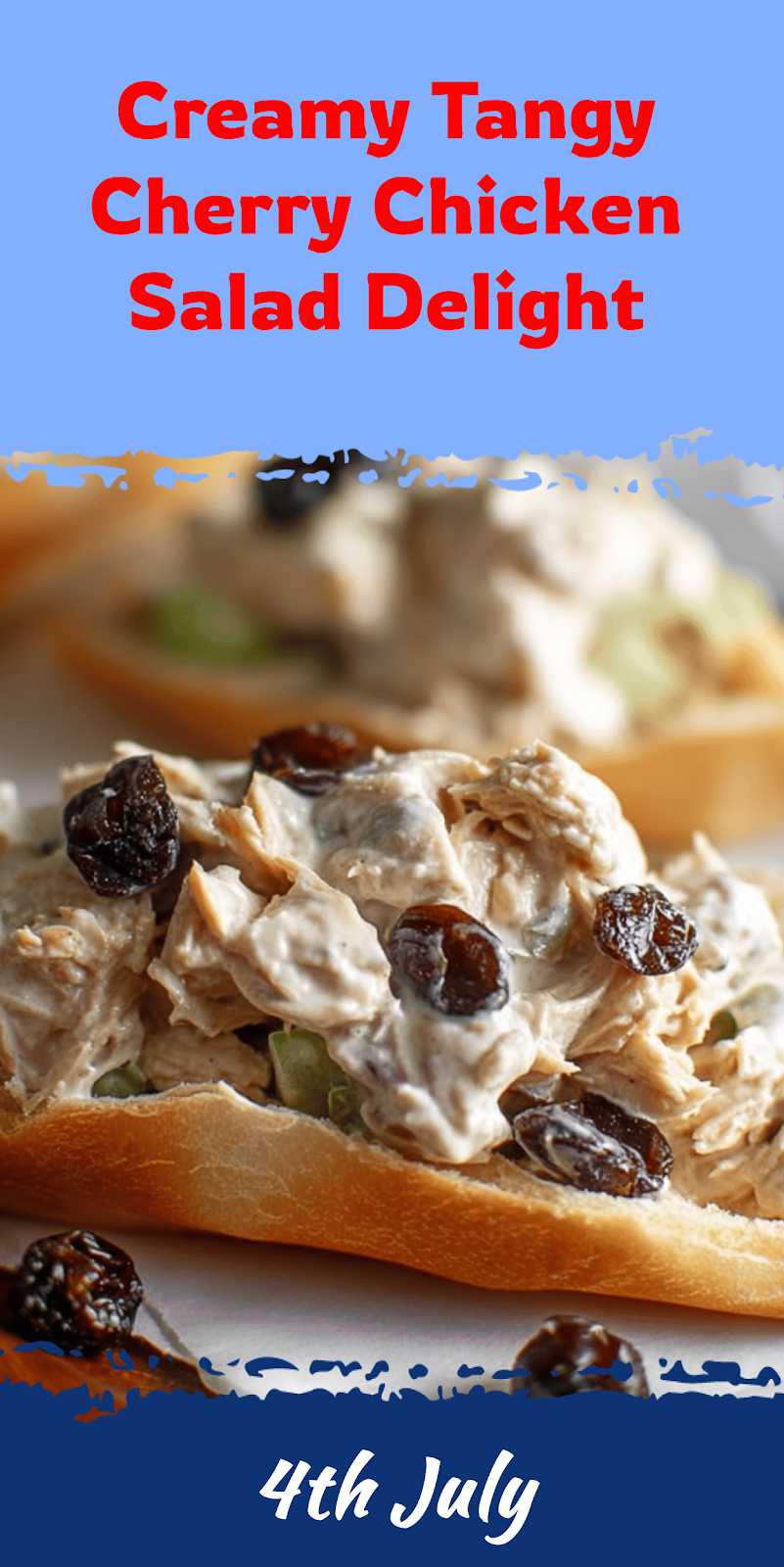 Creamy Tangy Chicken Salad with Dried Cherries
