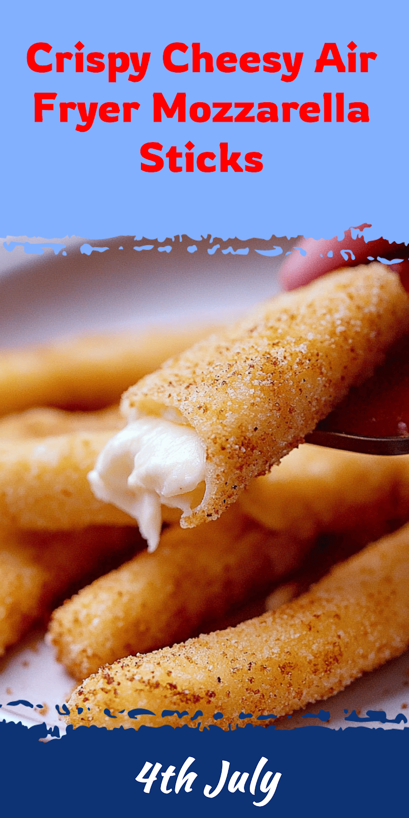 Crispy Air Fryer Mozzarella Sticks Recipe