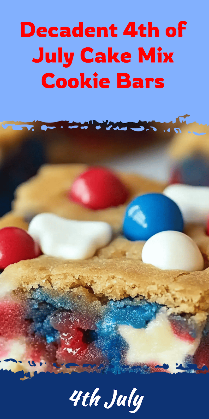 4th of July Cake Mix Cookie Bars Recipe