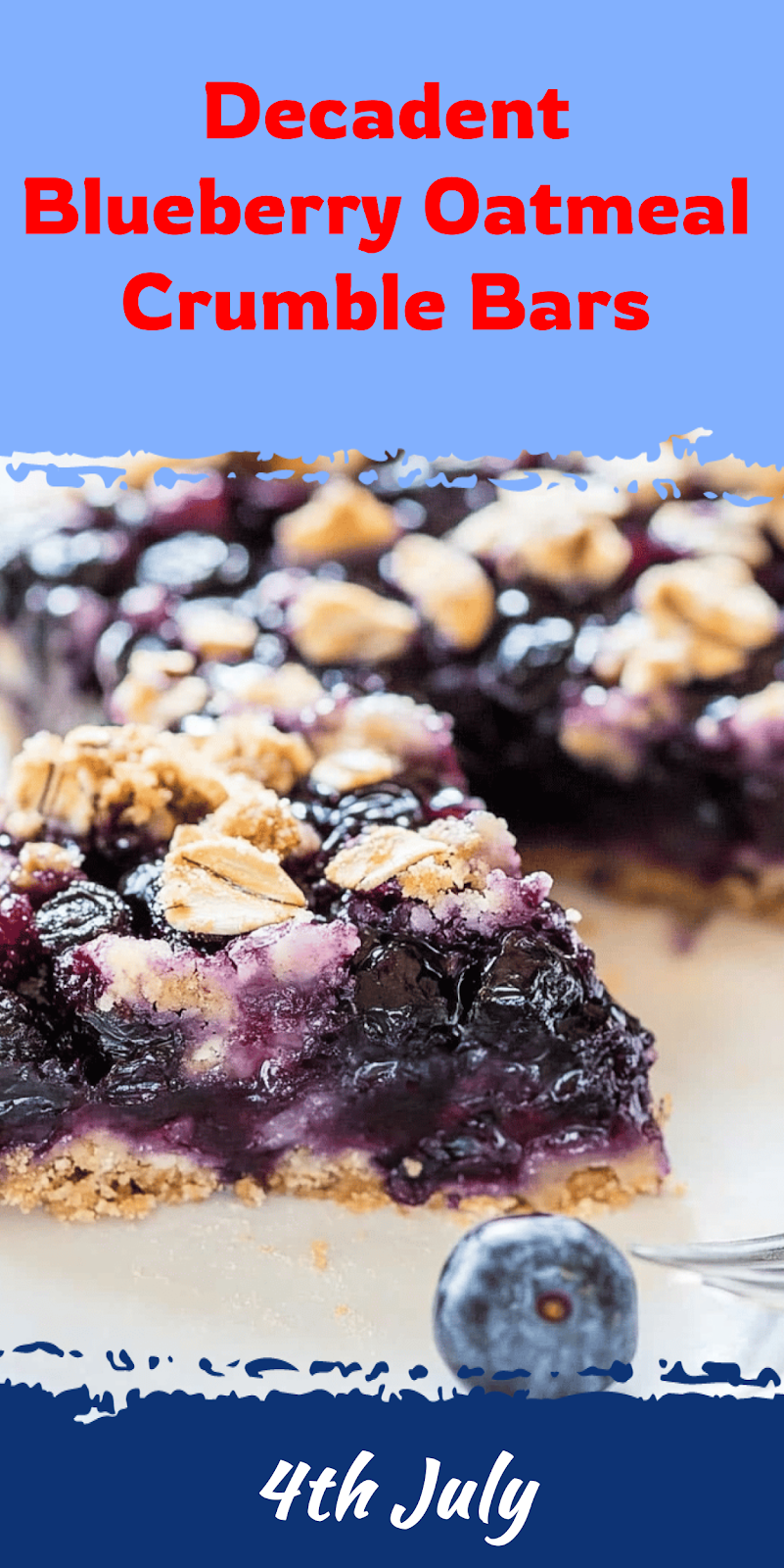 Blueberry Oatmeal Crumble Bars Recipe