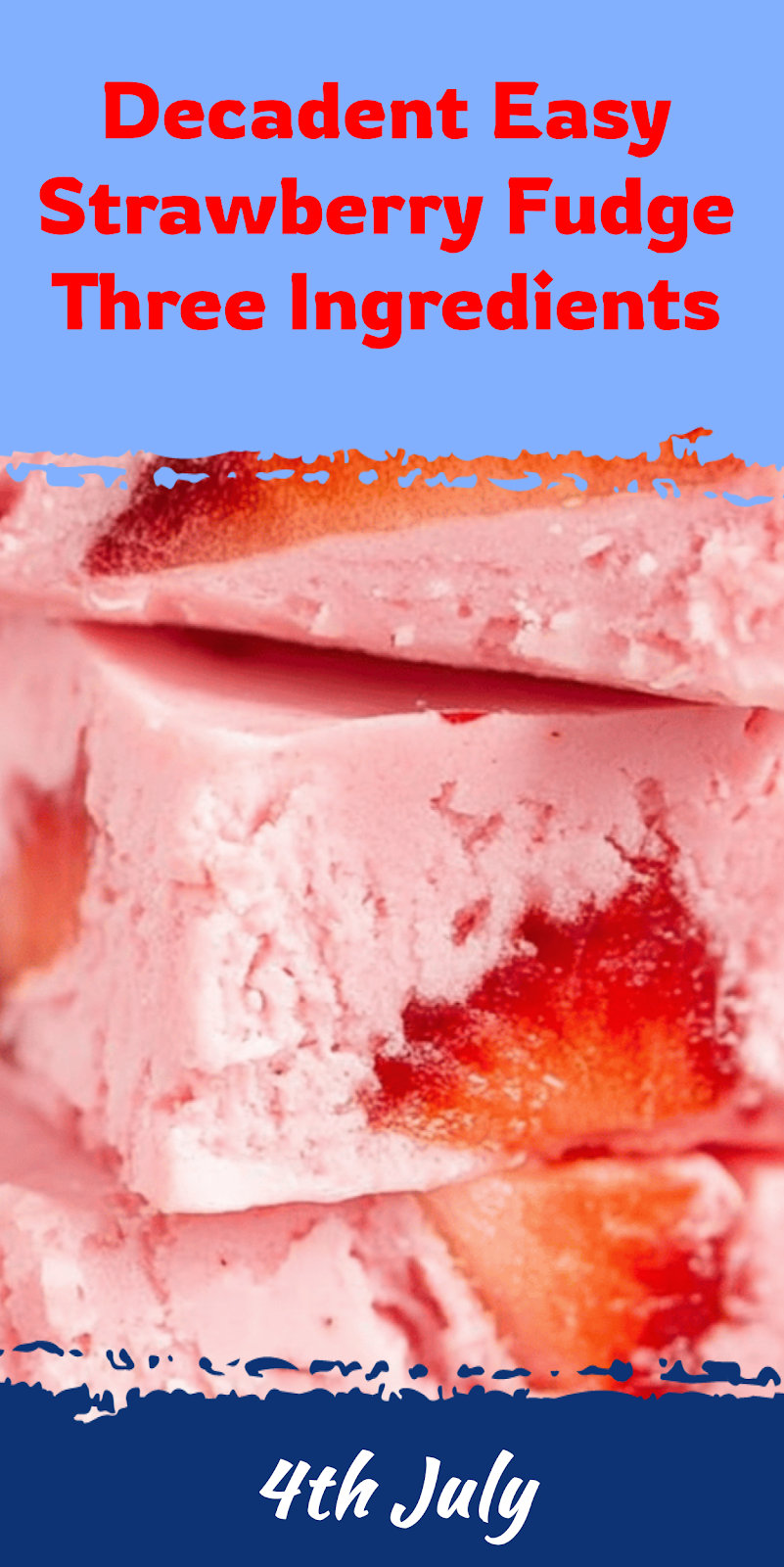 Easy Strawberry Fudge in Three Ingredients