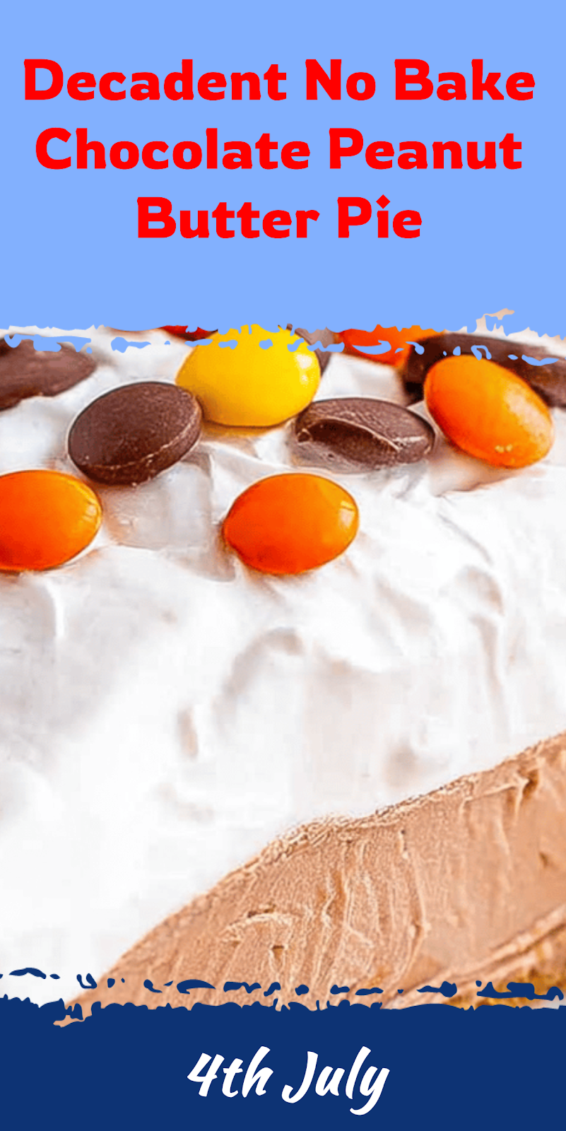 No Bake Chocolate Peanut Butter Pie