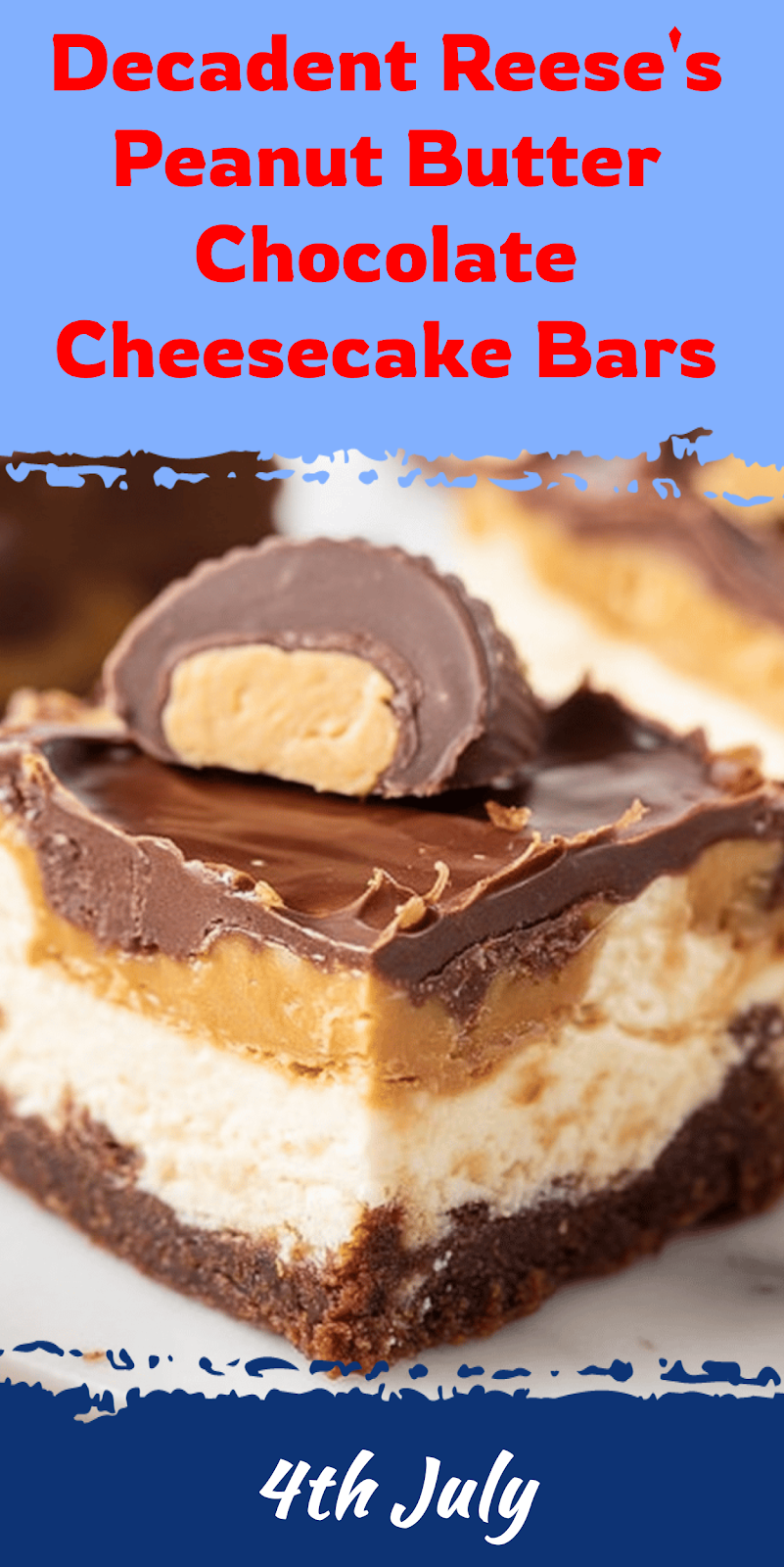 Reese's Peanut Butter Chocolate Cheesecake Bars