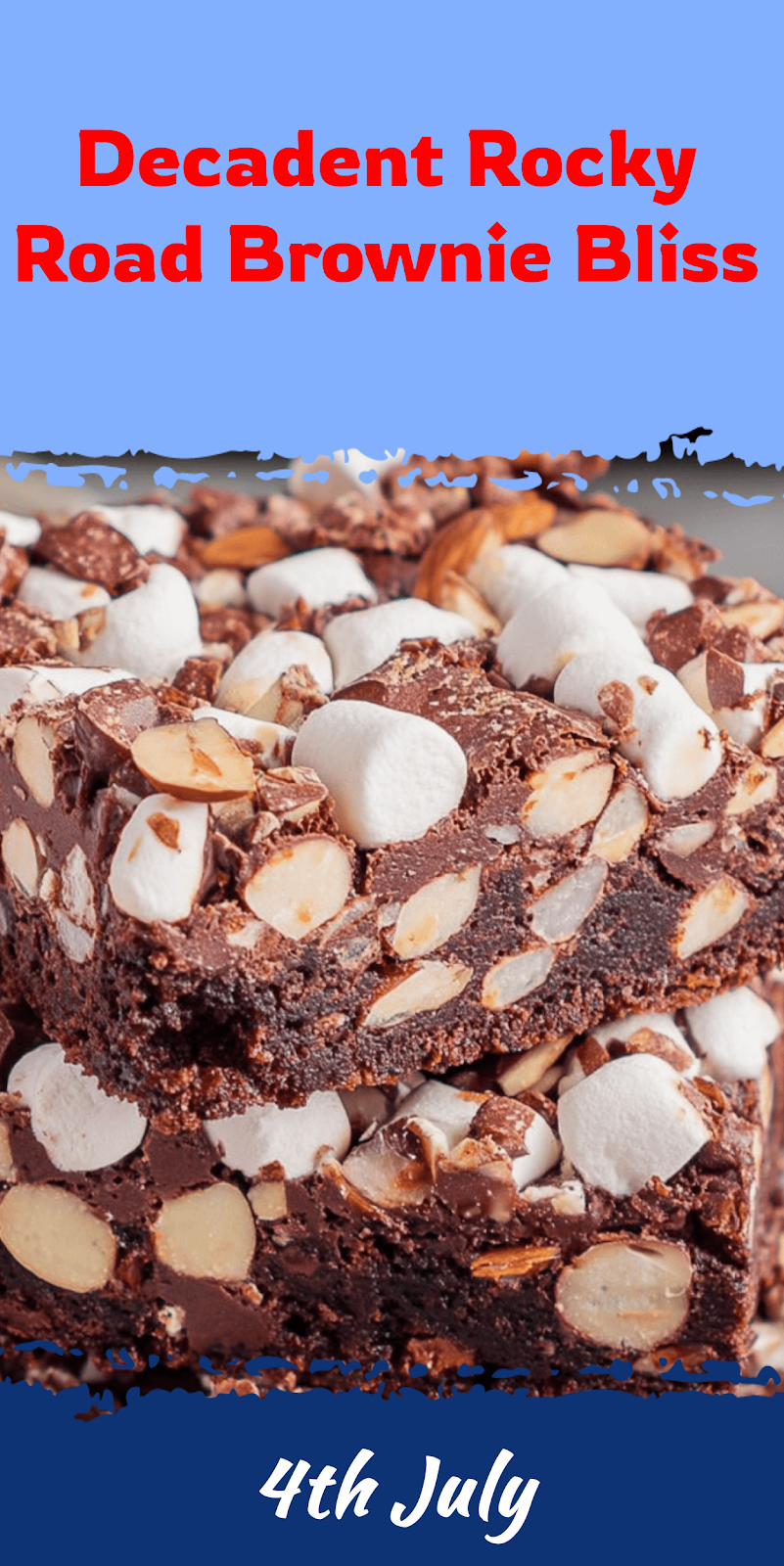 Rocky Road Brownie Bliss with Marshmallows and Almonds