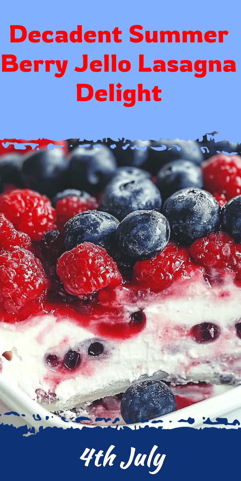 Summer Berry Jello Lasagna Recipe