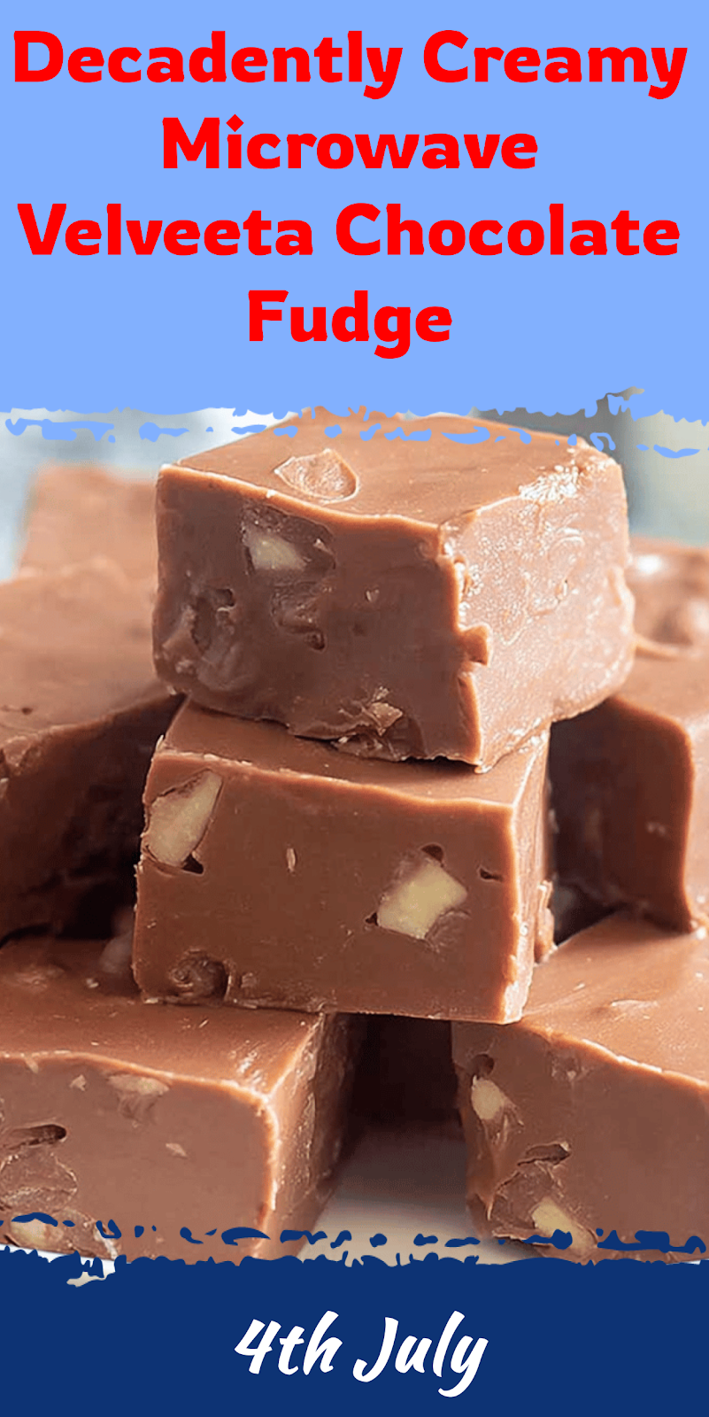 Creamy Microwave Velveeta Chocolate Fudge