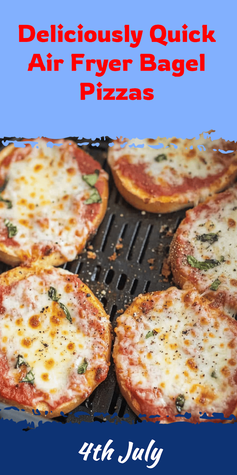 Air Fryer Bagel Pizzas Recipe Quick Easy