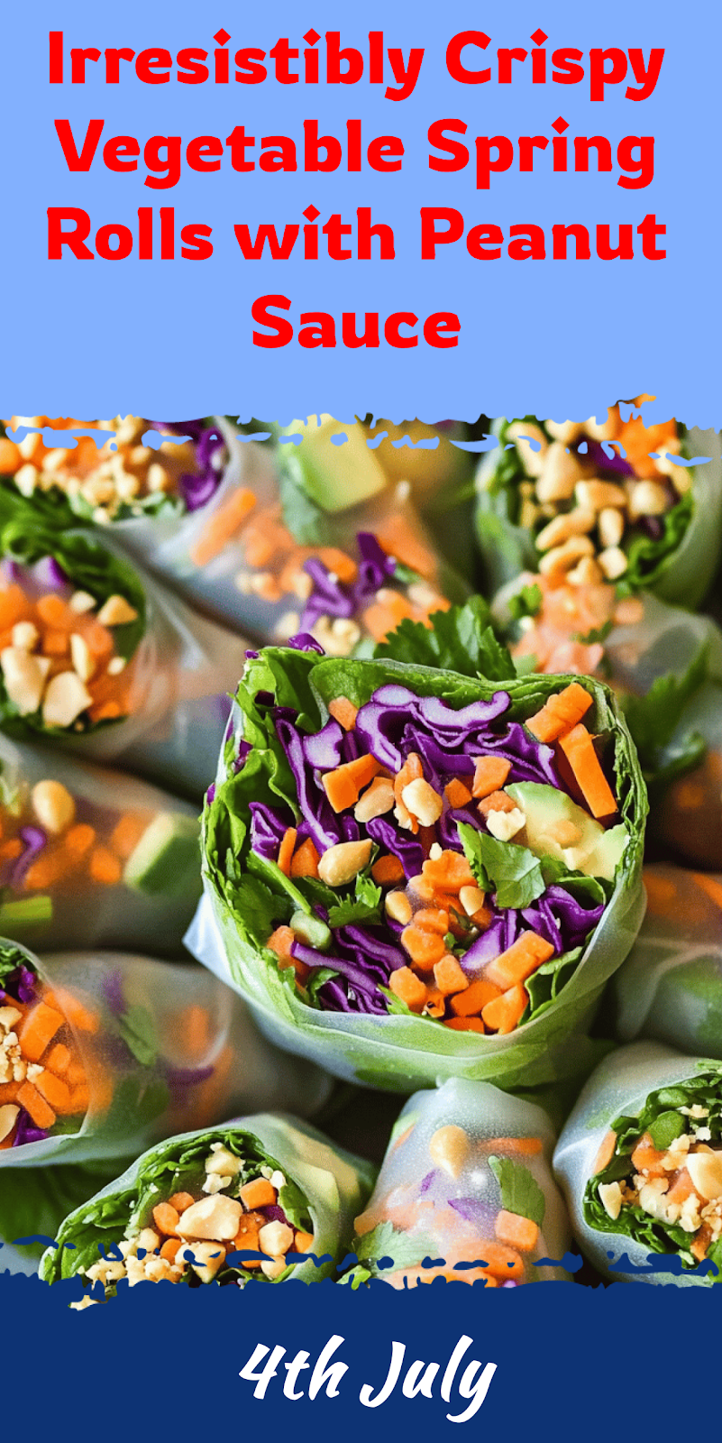 Crispy Vegetable Spring Rolls with Peanut Sauce
