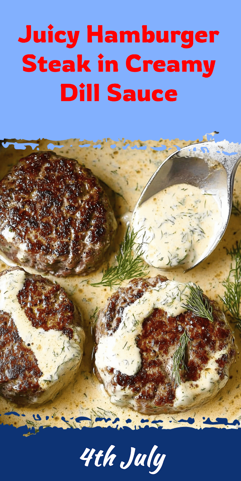 Hamburger Steak in Creamy Dill Sauce Recipe