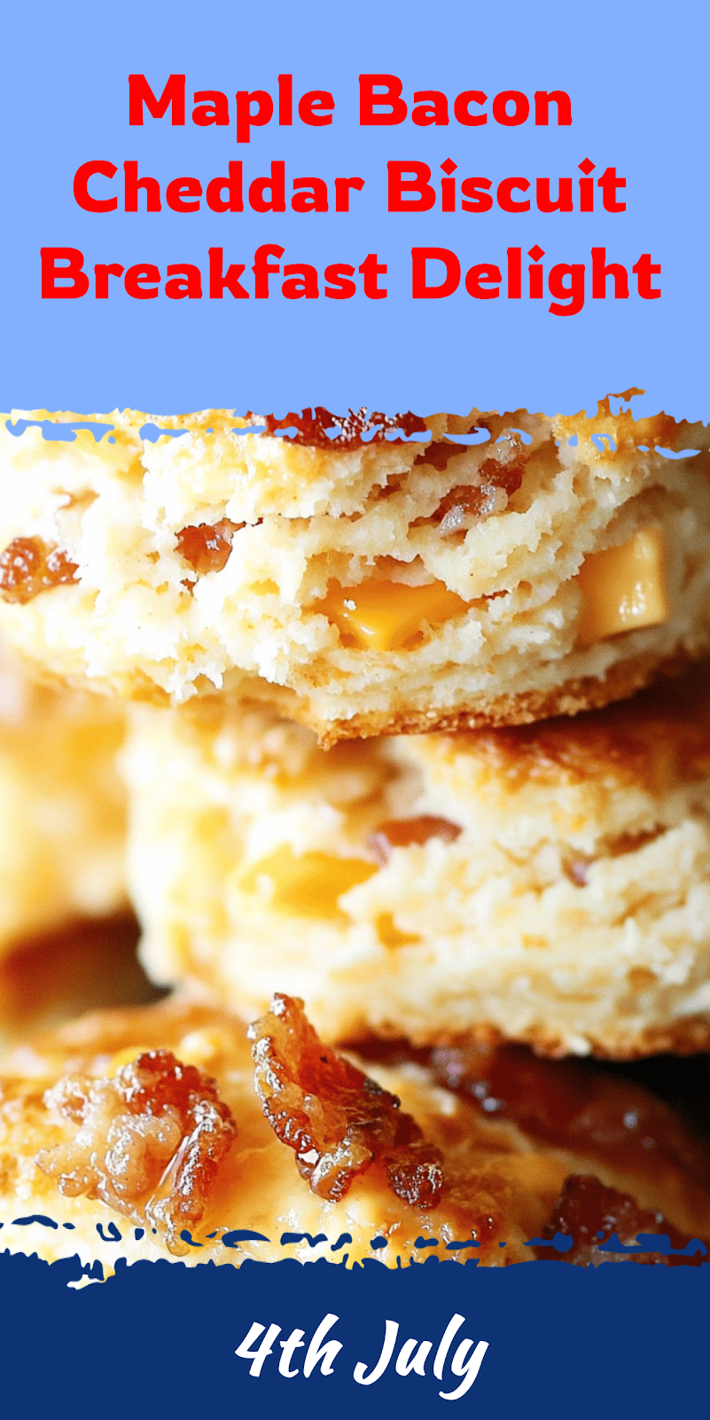Maple Bacon Cheddar Biscuit Delight