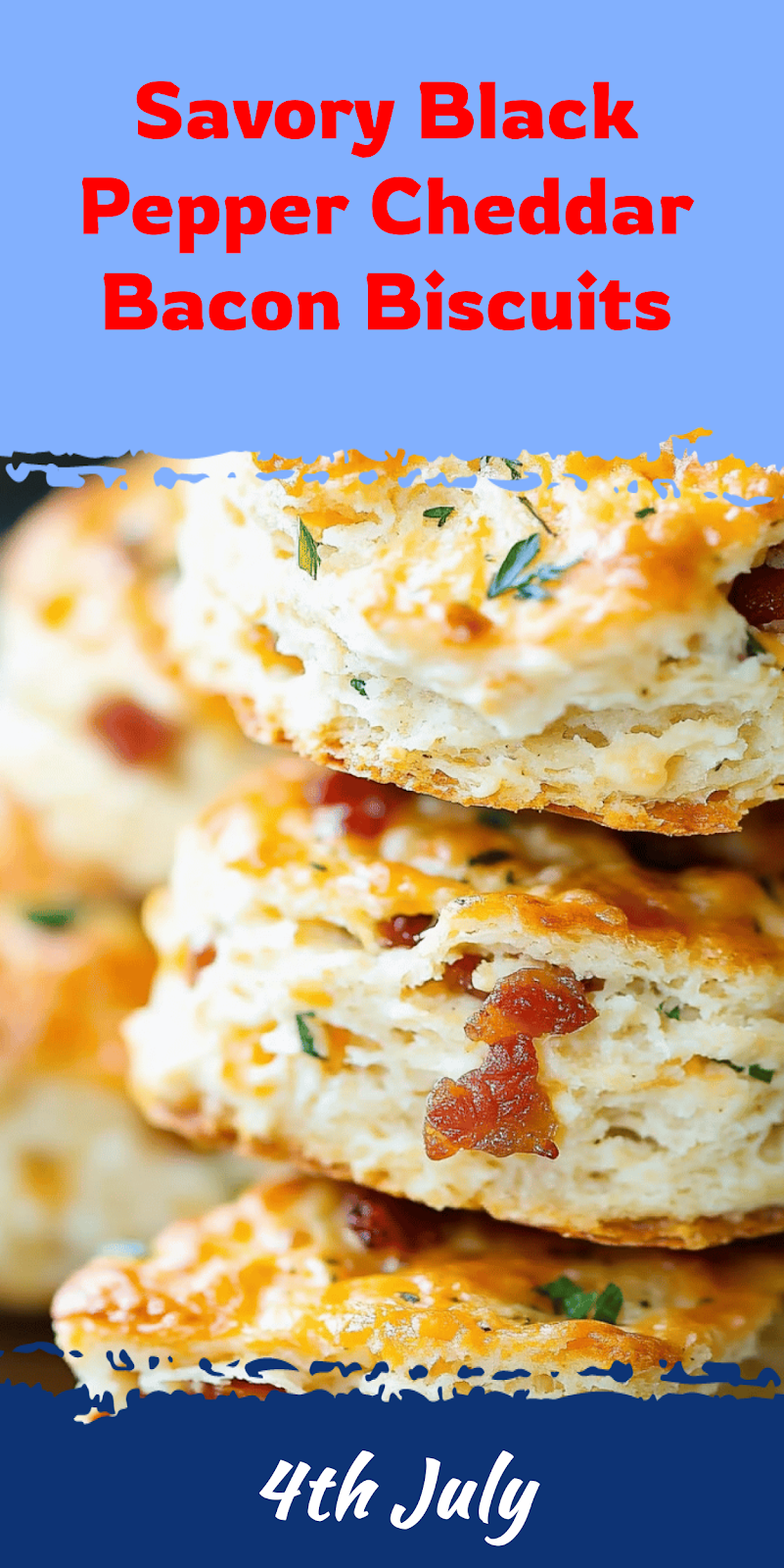 Black Pepper Cheddar Bacon Biscuits Recipe
