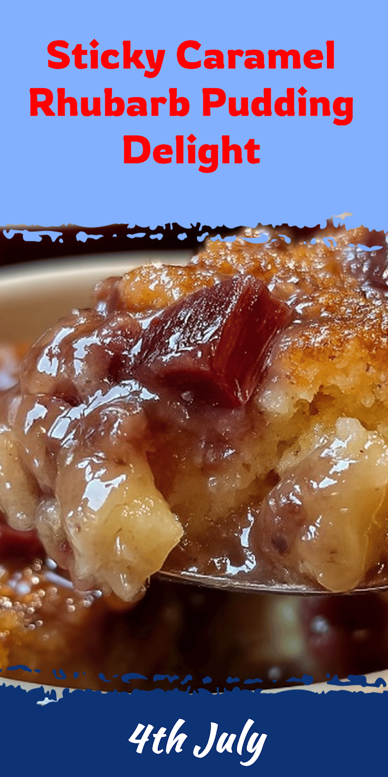 Sticky Rhubarb Pudding Delight