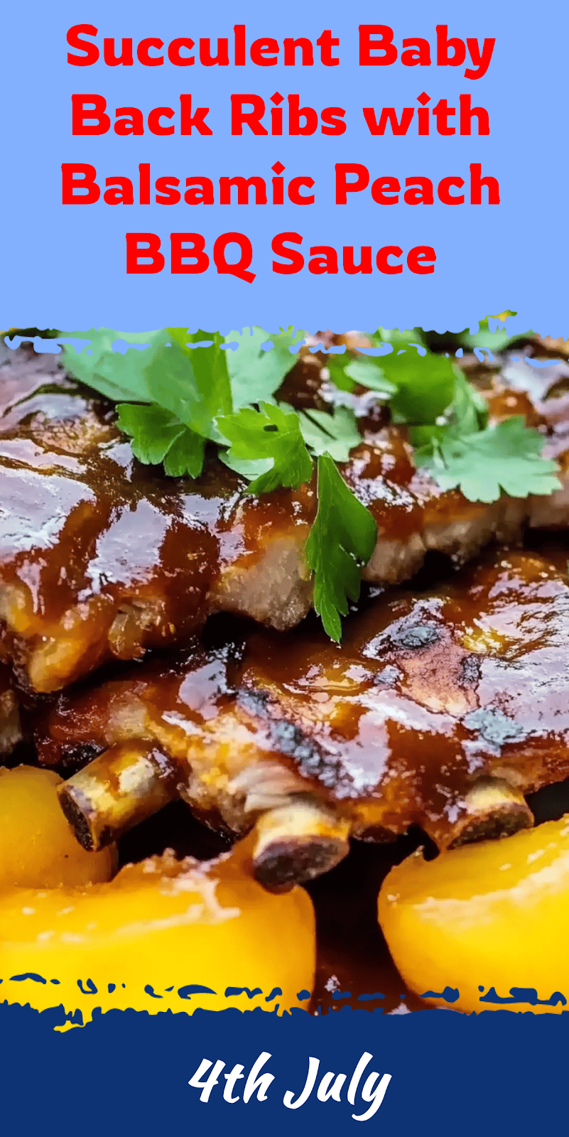 Baby Back Ribs with Balsamic Peach BBQ Sauce