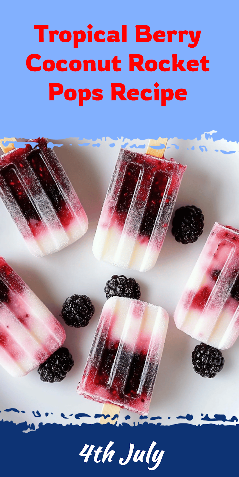 Berry Coconut Rocket Pops Recipe