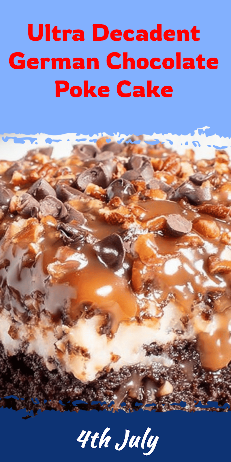 Decadent German Chocolate Poke Cake