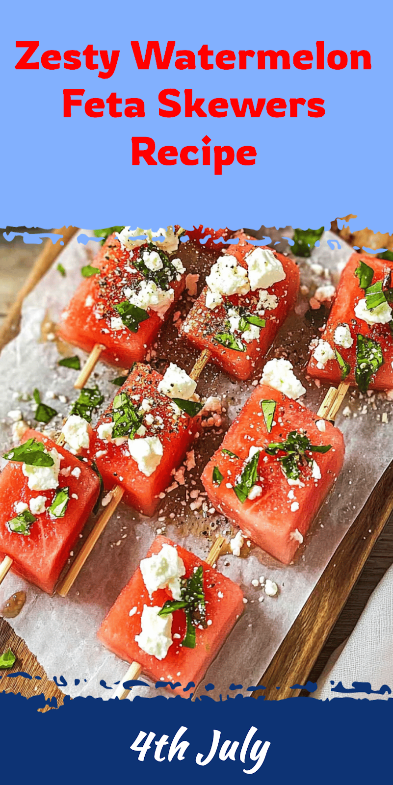 Watermelon Feta Skewers Recipe